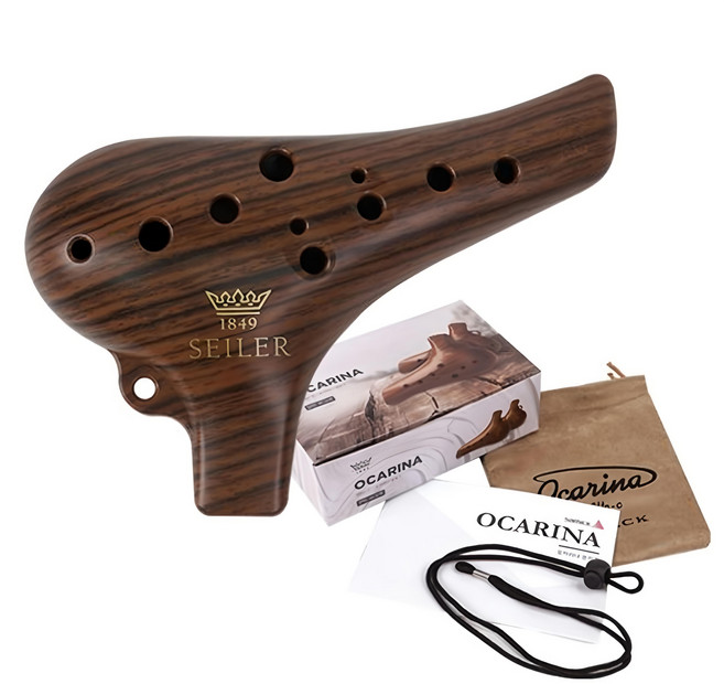 SEILER Samick Alto C 中音陶笛 + 背帶 + 收納袋組, SPO-AC3, 棕色, 1組
