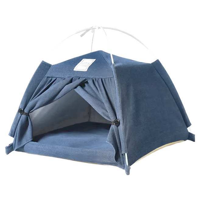 ROYALLIN 蘿林嚴選 簡約四季可拆卸寵物帳篷, 牛仔藍, 1組