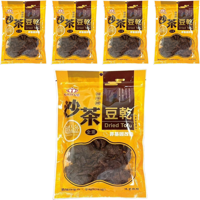 凱岳 頭等艙 沙茶豆乾 全素, 300g, 5包