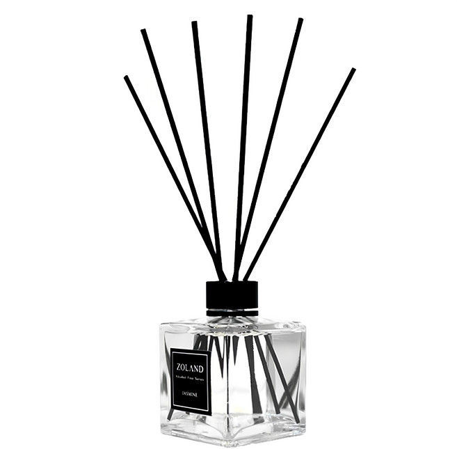 ZOLAND 家居香薰套裝組 藤條黑纖維棒, 英國梨與小倉蘭, 150ml, 1組