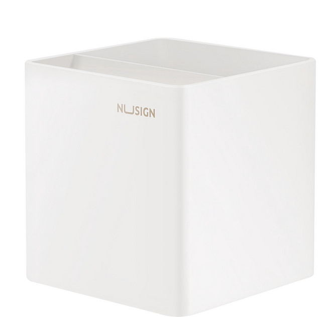 NUSIGN 紐賽 雙層筆筒 ENS011 84 x 84 x 86mm, 淺白色, 1個