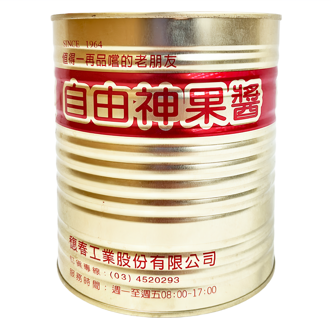 自由神 加工草莓果醬, 3.3kg, 1桶