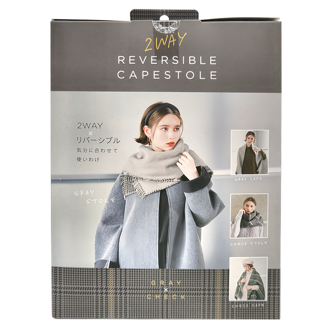 COGIT 2WAY雙面斗篷披肩 Reversible Capestole