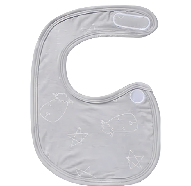 Baa Baa Sheepz 抱抱羊 cute系列 圍兜 灰色 柔軟親膚 卡通造型 方便攜帶, 1件