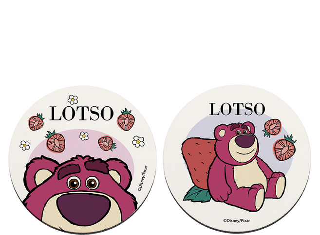 收納王妃 硬式珪藻土杯墊 圓, 簡約熊抱哥 多色, 1個