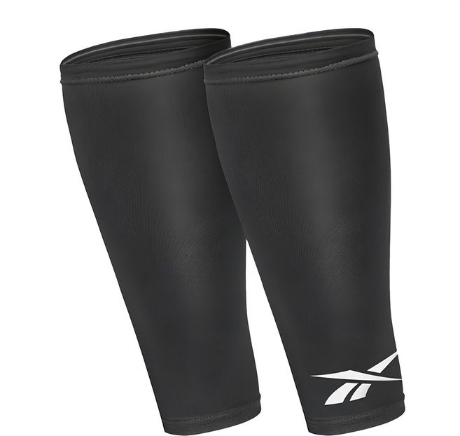 Reebok 銳步 Compression Calf Sleeves 壓力小腿套, 黑色, 1雙