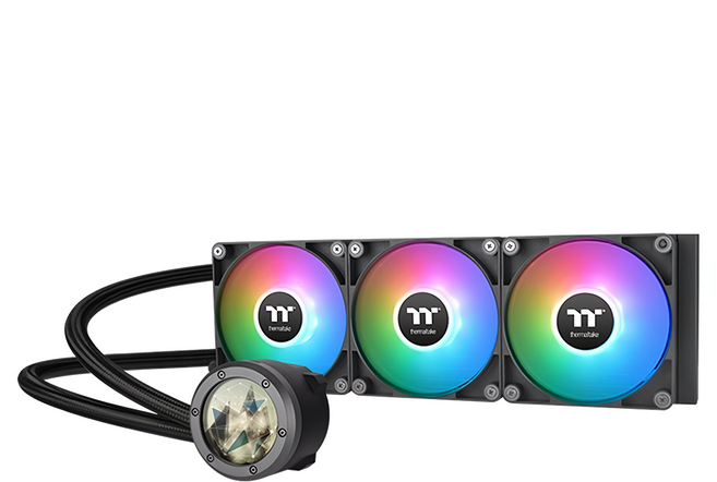thermaltake 曜越 TH360 V2 Ultra ARGB Sync 主板連動 2.1吋液晶冷頭, CL-W384-PL12SW-A, 黑色, 1個