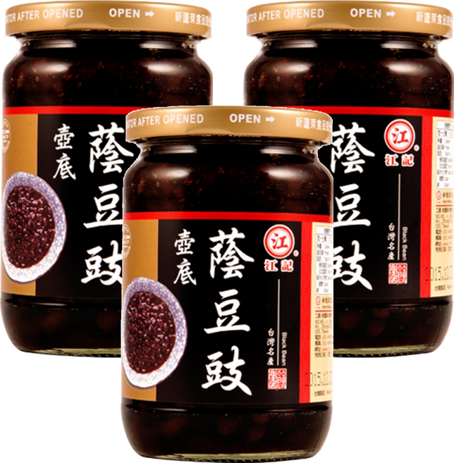 江記壺底蔭豆豉 台灣名產, 360g, 3罐