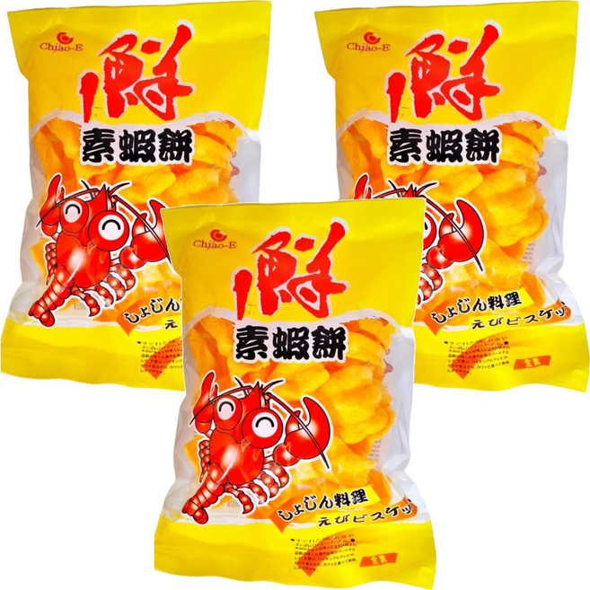 Chiao-E 巧益 素蝦餅, 80g, 3包