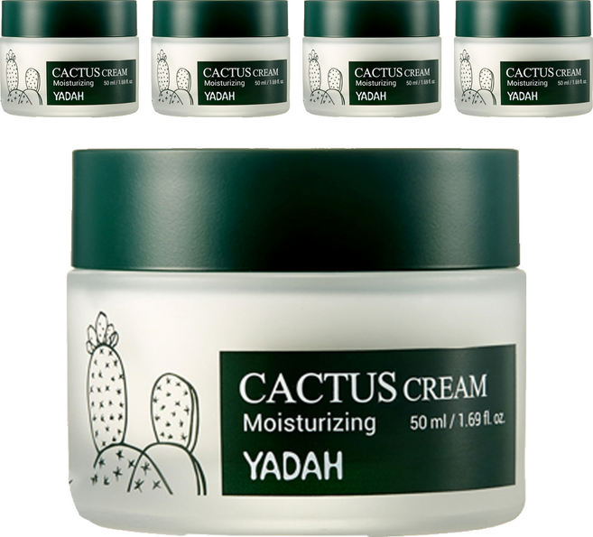 YADAH 仙人掌保濕霜 50ml, 5罐