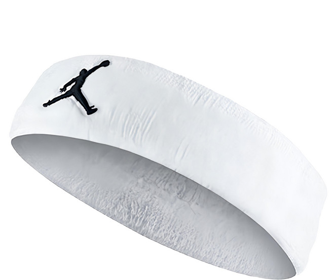 NIKE 耐吉 JORDAN 喬丹 DRI-FIT 單色頭帶, 白色, 1條