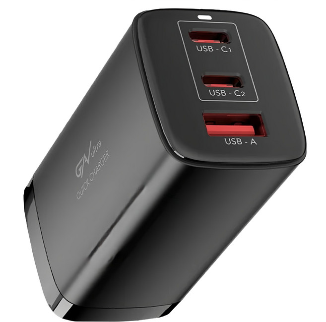 grantclassic apexvolt pd65w ganultra 充滿快樂 電源供應器, 黑色, 1個