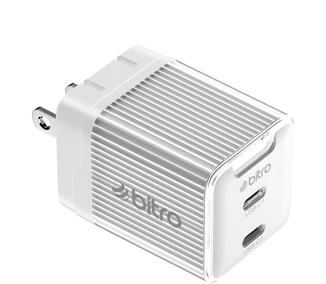 bitro GaN 45W 氮化鎵PD雙孔快速電源供應器 BG45CC 原廠保固, 慕晨白, 1個