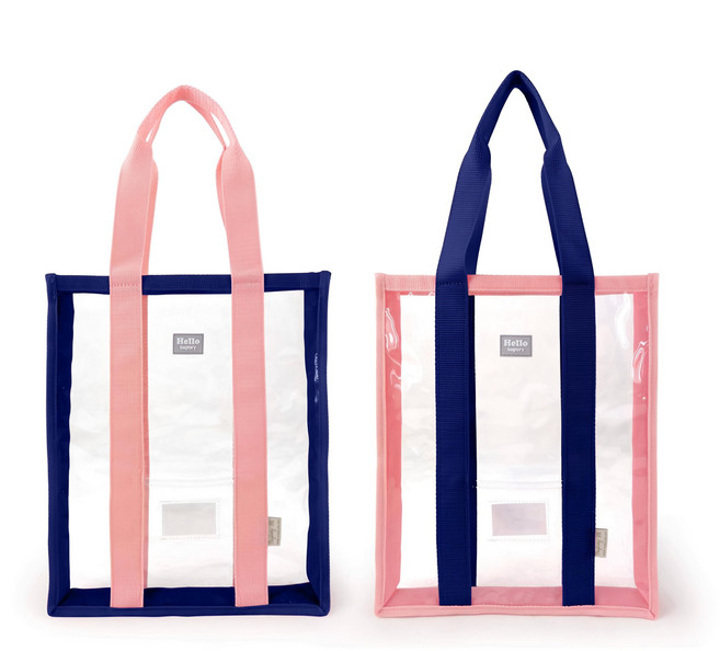 Bagtory HK 百寶袋王 兒童撞色功課袋 Set 2個 0.3mm透明PVC製造