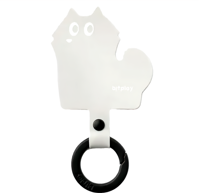 bitplay 掛繩通用墊片, 毛球狗 淺灰色, 1個