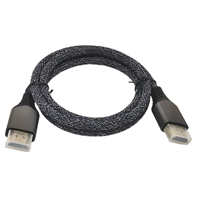 HAGiBiS 海備思 編織鍍金頭HDMI 2.1版8K高畫質傳輸線, 1m, 1條