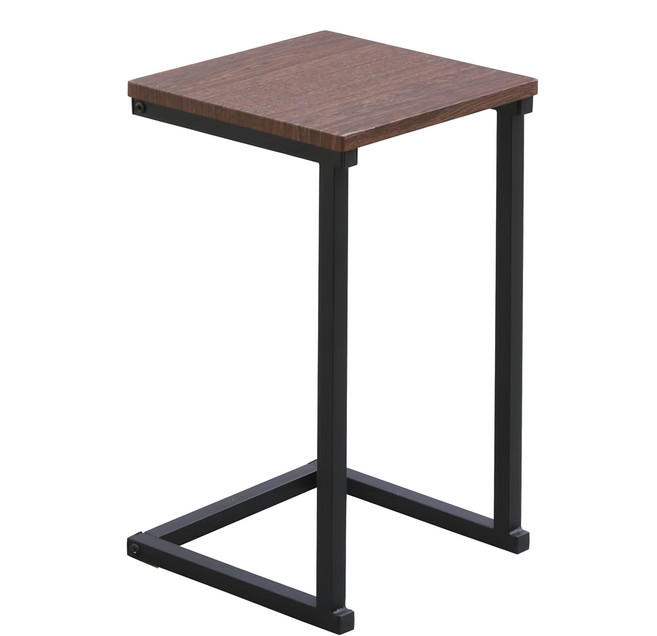 IRIS OHYAMA 愛麗思歐雅瑪 簡約時尚小邊桌 SDT-29, 胡桃木色+黑色, 1個