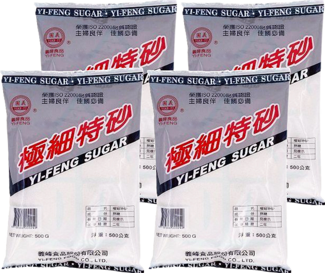 義峰食品 極細特砂, 500g, 4包