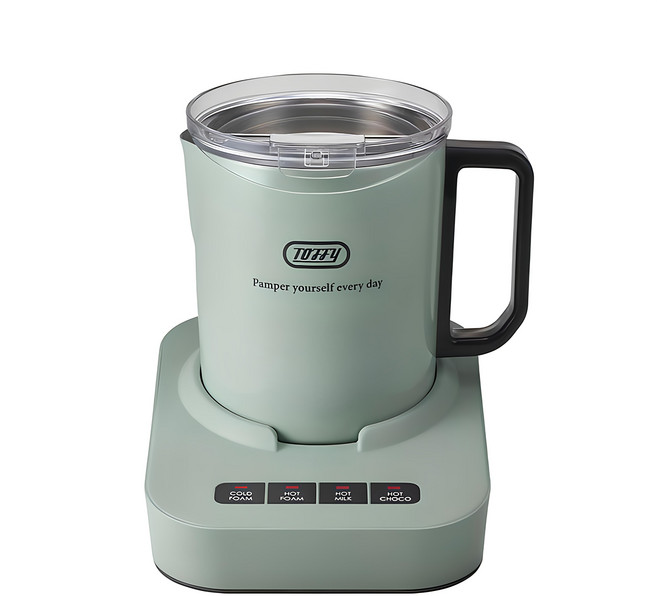 TOFFY Classic 冷熱奶泡機 原廠保固, K-MF1-PA, 綠色, 1個