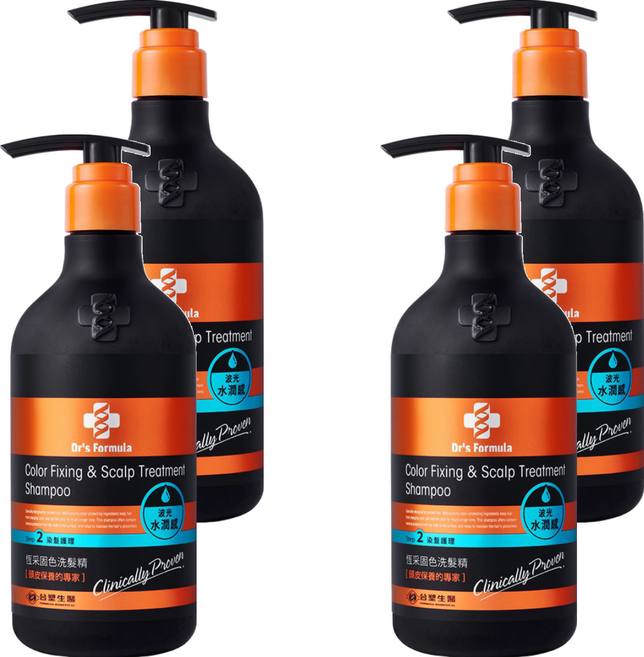 Dr's Formula 恆采固色洗髮精 波光水潤感, 580g, 4瓶