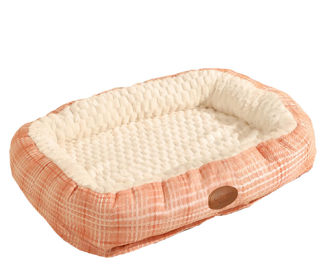 華夫格寵物睡窩, 1個, 粉色 + 白色