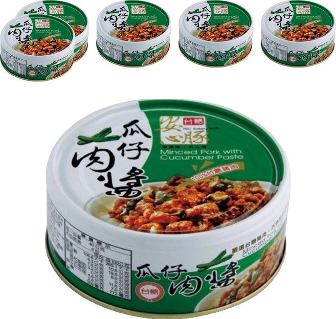 台糖 安心豚瓜仔肉醬, 160g, 6罐