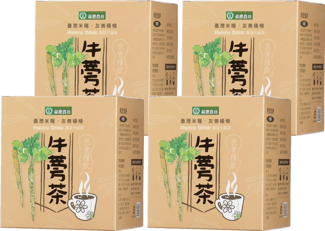 蔴鑽農坊 黑琵牛蒡茶, 13g, 10包, 4盒