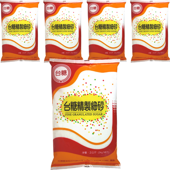 台糖 精製細砂糖, 2kg, 5包