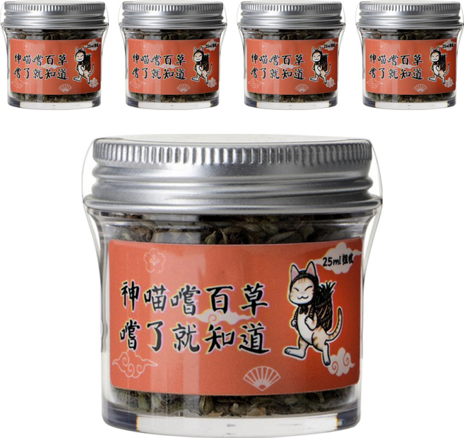 神喵嚐百草 粗收貓草, 小, 25ml, 5罐