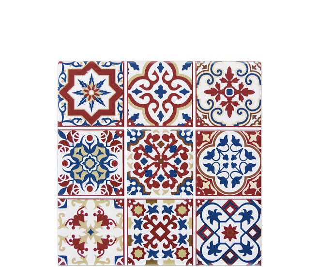 TROMSO 西班牙復古花磚陶瓷隔熱墊, S11, 1個