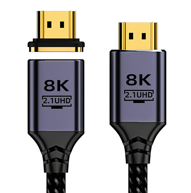 魔宙 8K HDMI磁吸公對公影音傳輸線, 2m, 黑色, 1條