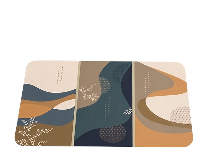 FAmILyLIFE 生活 硅藻泥快速吸水防滑腳踏墊 A-087-24 720g, 和風印象