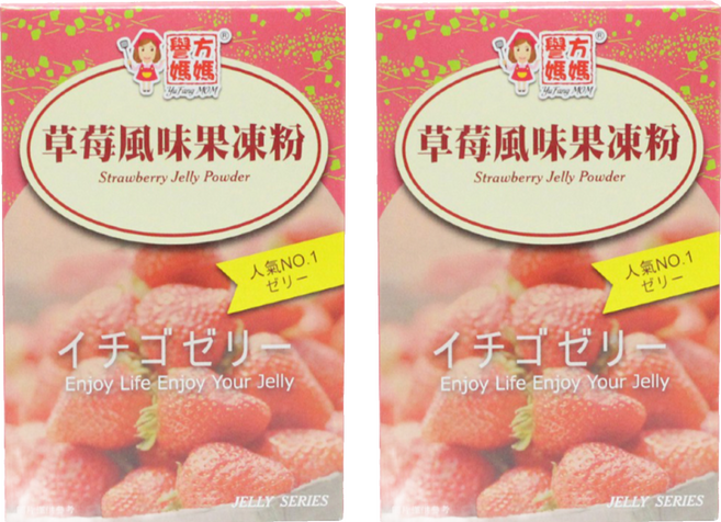 譽方媽媽 草莓風味果凍粉, 100g, 2盒