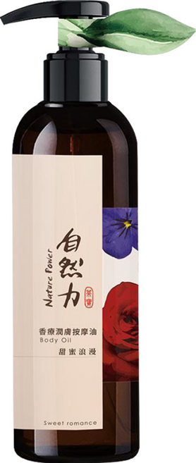 TEAPOWER 茶寶 自然力 精油香療潤膚按摩油 甜蜜浪漫 玫瑰紫羅蘭葡萄柚薰衣草香氛, 250ml, 1瓶