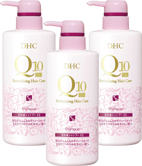 DHC Q10 豐盈深層修護洗髮精 台灣公司貨, 500ml, 3瓶