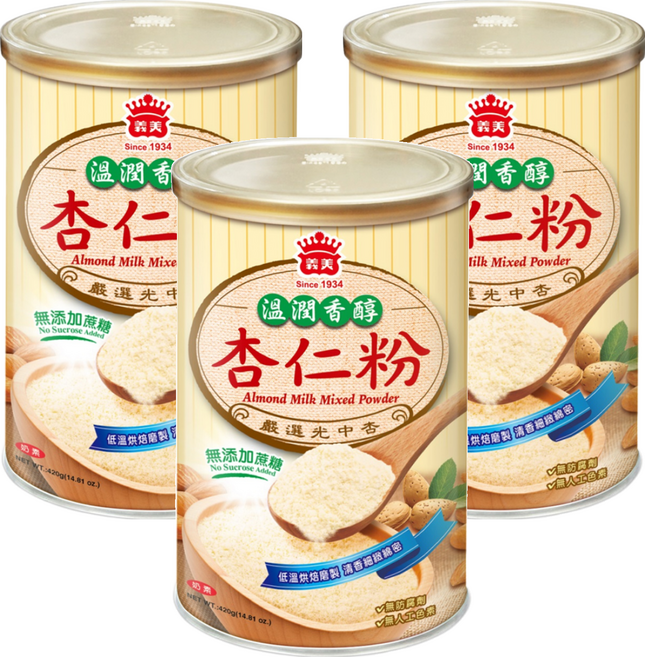 義美 杏仁粉, 420g, 3罐