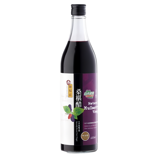 陳稼莊 桑椹醋 無加糖, 600ml, 1瓶