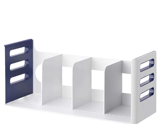 kapamax DECO 四層書架 獨特握把設計 移動方便 底部凹凸設計, 海軍藍