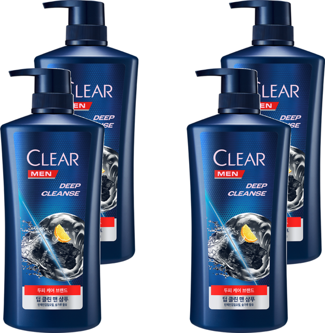 CLEAR 淨 深層潔淨男士洗髮精, 650ml, 4瓶