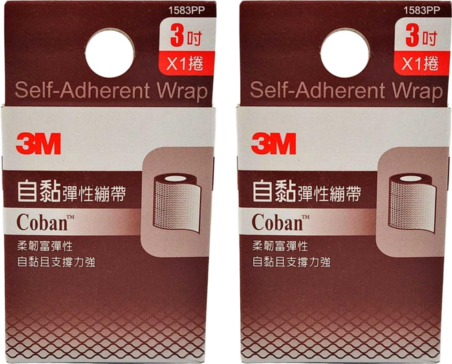 Coban 3M 自黏性繃帶 3吋 深膚色, 2盒, 1入