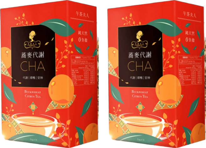 午茶夫人 蕎麥代謝茶包, 2.6g, 15包, 2盒