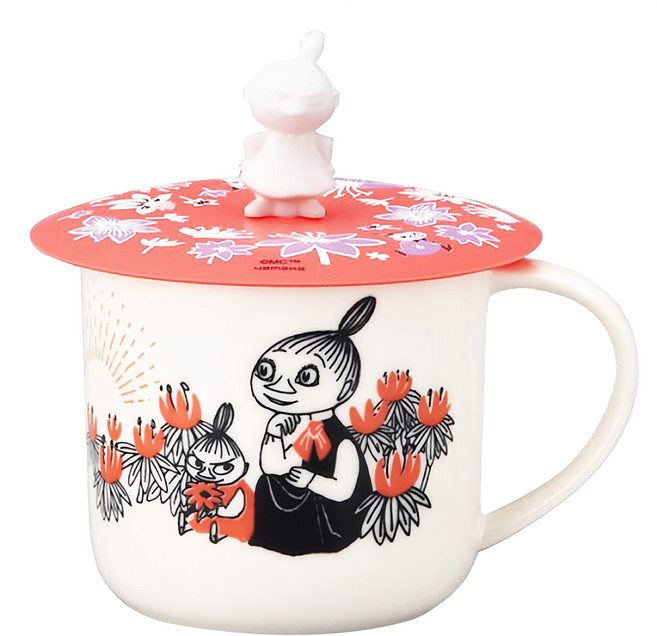 yamaka 山加商店 moomin 嚕嚕米 彩繪陶瓷馬克杯禮盒 (MM3002-11P) 350ml, 小不點 粉 + 白色, 1個