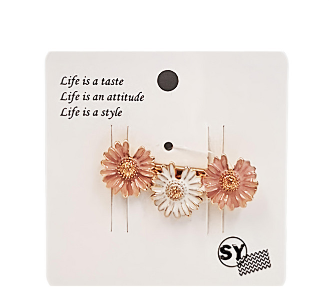 SY日系造型壓夾-雛菊粉SY12487