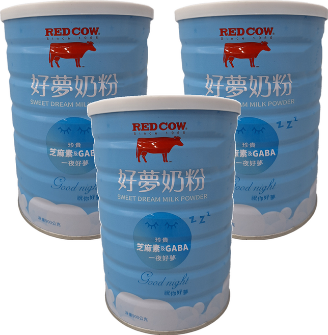 RED COW 紅牛 好夢奶粉, 900g, 3罐