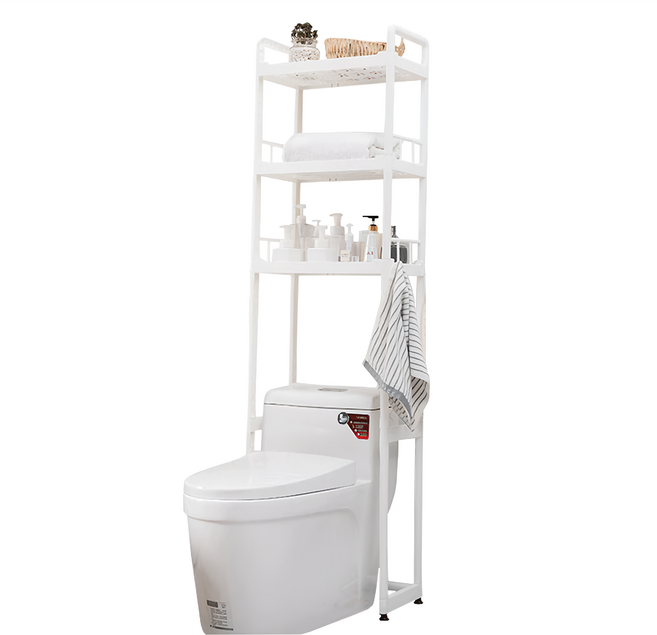 3層馬桶置物架, 白色, 1個