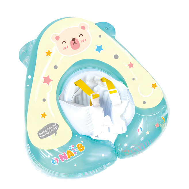 NAI-B 奈比 嬰兒趴式泳圈 適用於2歲以下的兒童, 淺綠色, 1個