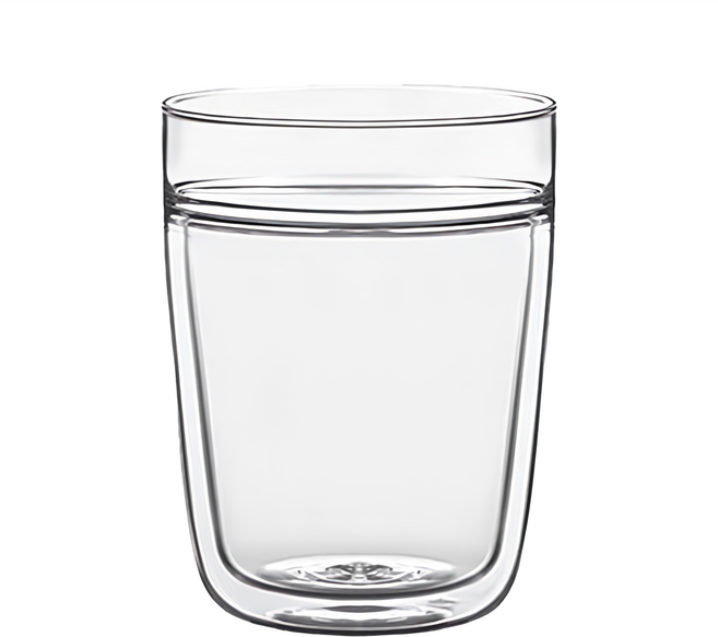 TAIWANGLASS 台灣玻璃 雙層水杯 300ml, 透明色, 1個