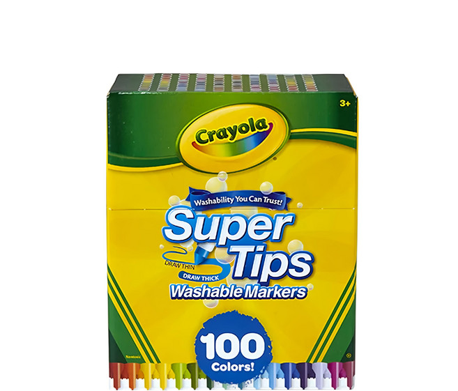 Crayola 繪兒樂 可水洗細桿錐頭彩色筆, 100色, 1組