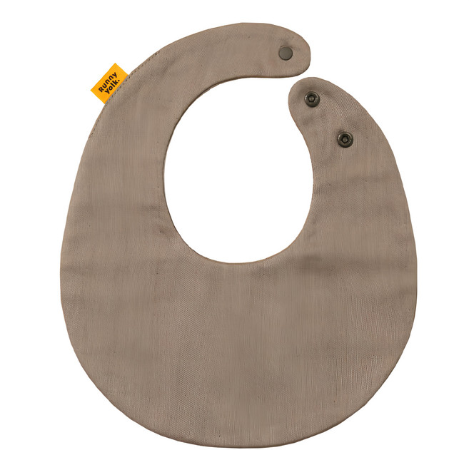 Runny yolk. 朗尼幼克 純棉口水巾 20.5 x 24.5cm, 粉墨登場 奶棕色, 1條