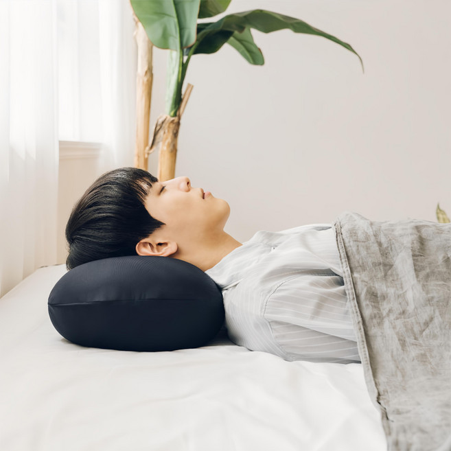 MURO 無路 無重力枕 附枕套+專用洗衣網, 海軍藍, 1組